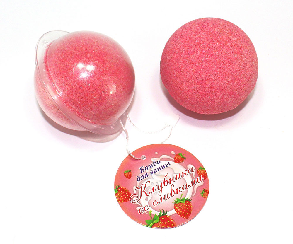 Бомбочка для ванни «Полуниця з вершками», фото 1