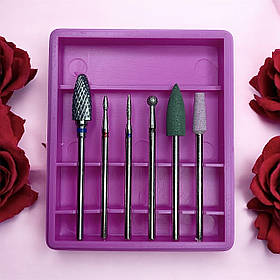 Набір фрез насадок для манікюру до фрезера (насадка, апаратний манікюр, нарощування, корекція нігтів)