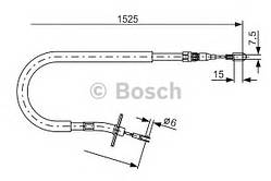 Трос ручних гальм. лівий MB Sprinter 408-416/VW LT 46