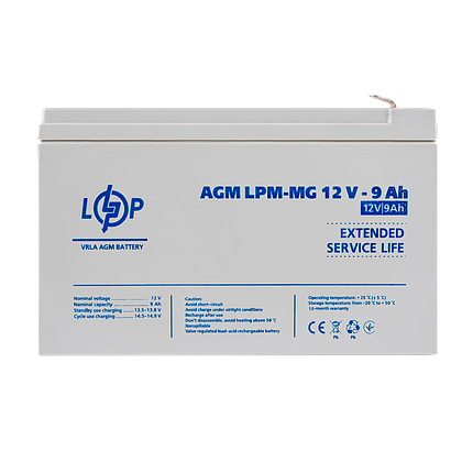 Акумулятор мультигелевий LPM-MG 12V - 9 Ah, фото 1