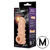 Насадка на член із відкритою головкою Kokos Nude Sleeve NS 006 M