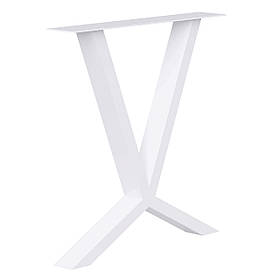 Опора для столу з металу 700×100 мм, H 730 мм 1 шт Білий