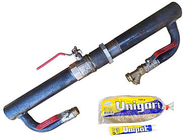 Байпас 2" (ДУ50) з краном, довгий (580 мм)