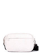 Біла сумка з ременем на плече POOLPARTY Capsule зі штучної шкіри