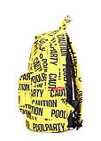 Міський рюкзак POOLPARTY з принтом CAUTION, фото 5