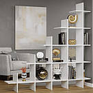 Стелаж драбинка з ламінованого ДСП для книг і квітів у вітальню Дизайнерська книжкова полиця роздільник, фото 2