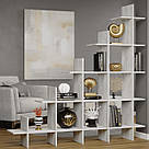 Стелаж драбинка з ламінованого ДСП для книг і квітів у вітальню Дизайнерська книжкова полиця роздільник, фото 3