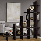 Стелаж драбинка з ламінованого ДСП для книг і квітів у вітальню Дизайнерська книжкова полиця роздільник, фото 4