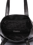 Жіноча сумка із штучної шкіри POOLPARTY Beverly з наружними кишенями чорна, фото 5