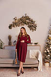 Сукня для вагітних та годування Toledo бордова, фото 3