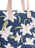 Літня сумка POOLPARTY Flora з ліліями, фото 4