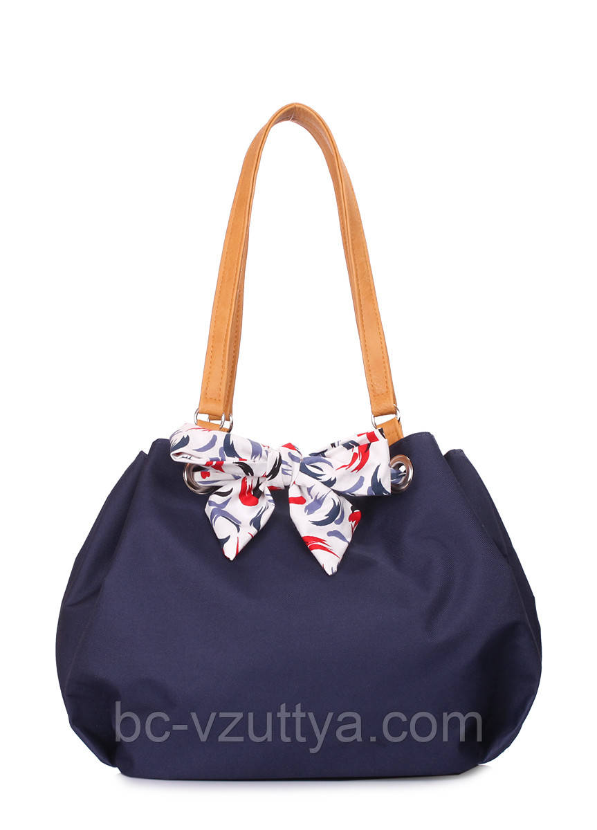 Літня сумка з бантом POOLPARTY Serena синя, фото 1