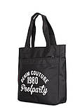 Повсякденна текстильна сумка POOLPARTY Old School чорна, фото 3