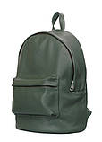 Рюкзак шкіряний POOLPARTY темно-зелений, фото 2