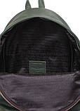Рюкзак шкіряний POOLPARTY темно-зелений, фото 4