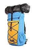 Рюкзак туристичний POOLPARTY Høj 36 литров жовто-блакитний, фото 5