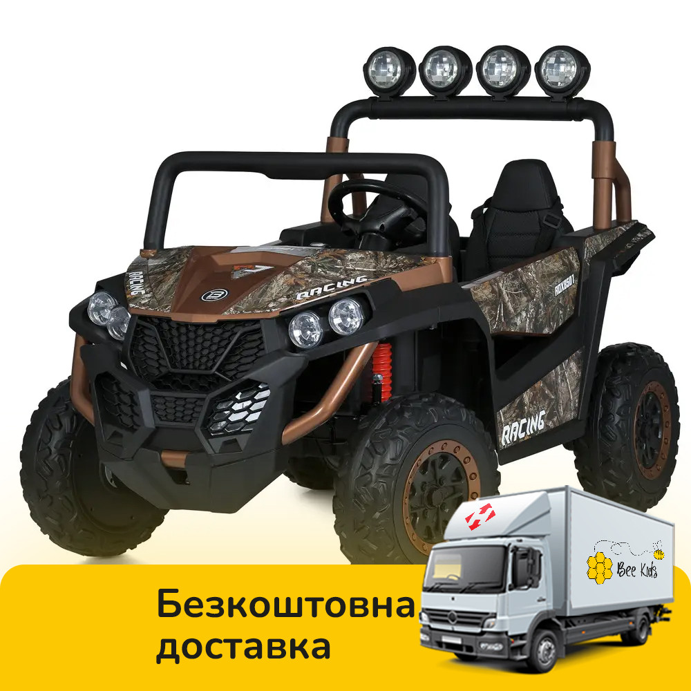 Електромобіль Джип баггі (4 мотори 90W, акум. 24V7AH, світло, музика, 2,4G) Bambi M 6058EBLR-18(24V) Камуфляж, фото 1