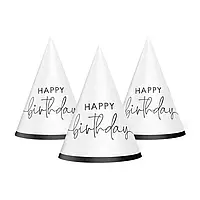 Набір ковпаків святкових Happy Birthday 15см 10шт