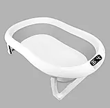 Дитяча ванна для купання новонароджених із термометром і подушкою Сіра, фото 5