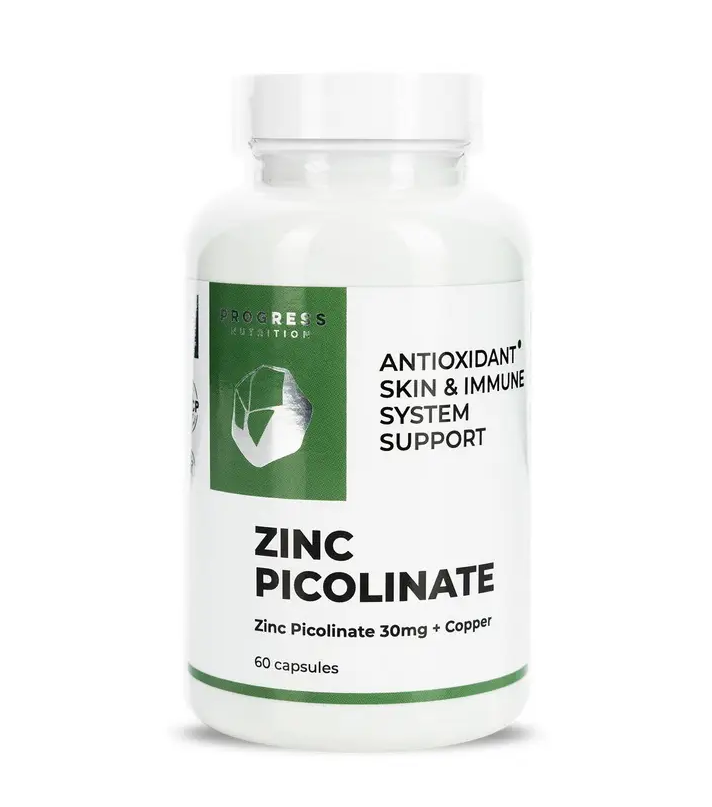 Цинк піколінат Zinc picolinate progress nutrition 60 капсул