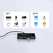 Перемикач USB для компьютера Ugreen 2 In 4 Out USB 2.0 Sharing Switch Box (чорний) US216, фото 8