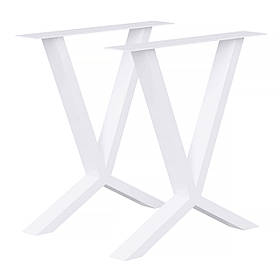 Комплект опор для столу з металу 700×100 мм, H 730 мм 2 шт Білий