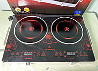 Настільні електричні кухонні плити, плита електрична склокерамічна настільна Crownberg CB-1327