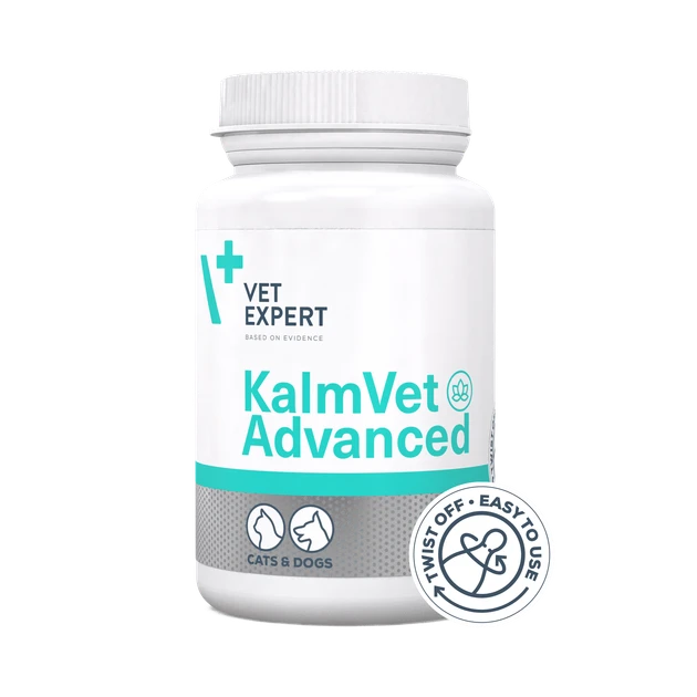 Vet Expert KalmVet Advanced КалмВет Едвансд (60 капс.Twist off)- харчова добавка, що зменшує симпотоми стресу, фото 1