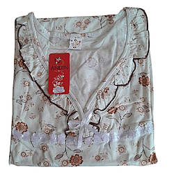 Нічні сорочки жіночі 100% бавовна Andin з коротким рукавом розмір 60-62