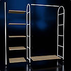 Стійка для одягу "ALUMNUS ARC" універсальна аркова d16 1700х1400х400мм. Рейл для бутіка, фото 3