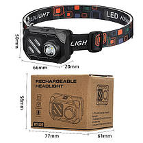 Ліхтар налобний WT-509+XPE+9SMD (white+red), 3xAAA, Box, фото 6