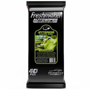 Вологі серветки для автомобільного салону Freshmaker AutoWipes Interior 40 штук