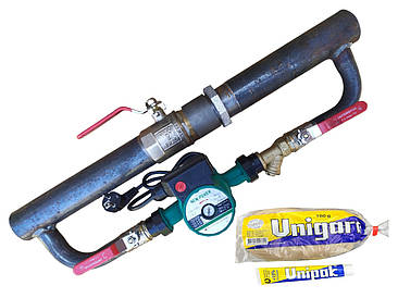 Байпас в зборі 2" (ДУ50) з краном, довгий (680мм)