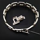 Широкий чоловічий срібний браслет з золотом (накладки) Срібний браслет з золотими пластинами. 11 мм / 21 см, фото 10