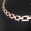 Широкий чоловічий срібний браслет з золотом (накладки) Срібний браслет з золотими пластинами. 11 мм / 21 см, фото 8