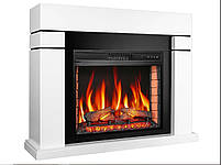 Камінокомплект ArtiFlame Lindos AF28S Білий (зі звуком) 3D Електрокамін з ефектом живого вогню, фото 3