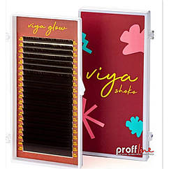 Вії для нарощування Viya dark chocolate 0,07 L mix (7-14 мм)