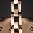 Широкий чоловічий срібний браслет з золотом (накладки) Срібний браслет з золотими пластинами. 11 мм / 21 см, фото 5