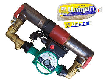 Байпас в зборі 2" (ДУ50) з чавунним клапаном короткий (400 мм)