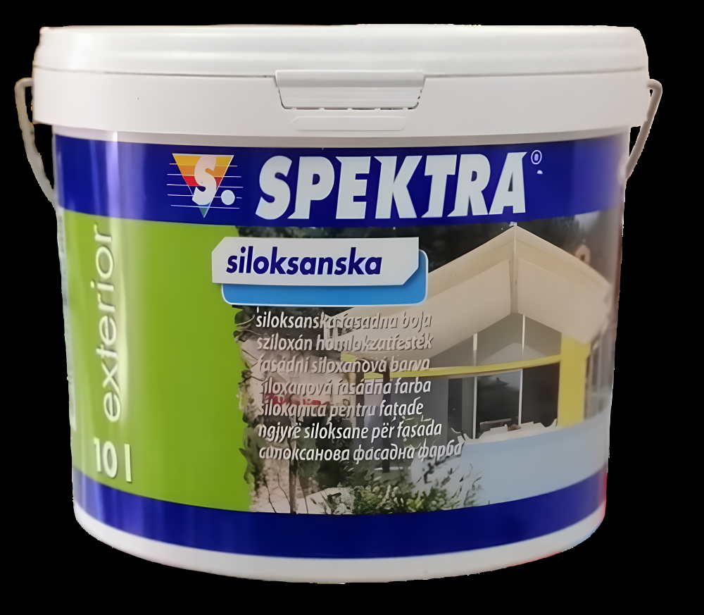 Фасадна силоксанова фарба HELIOS SPEKTRA Siloksanska, В3 (прозора база), 9,3л