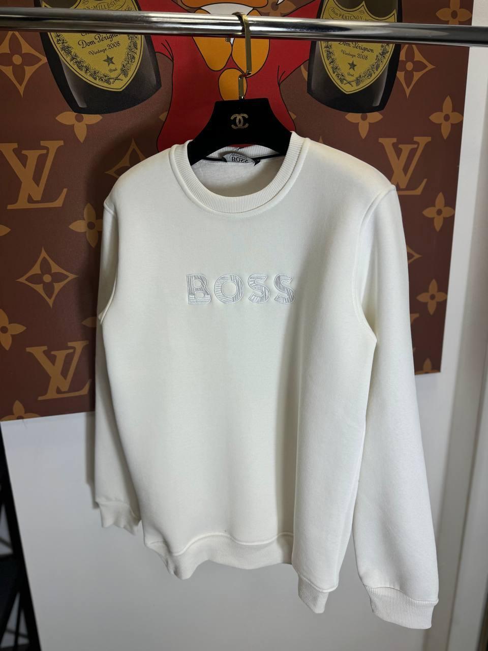 Світшот Hugo Boss фліс білий