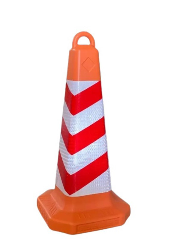 Конус дорожній напрямний h68 (рукав+обтяжувач) помаранчевий