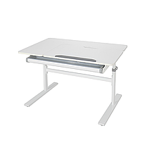 Комплект парта Fundesk Dolore Grey і крісло Fundesk Mente Grey з підлокітниками для школярів, фото 2