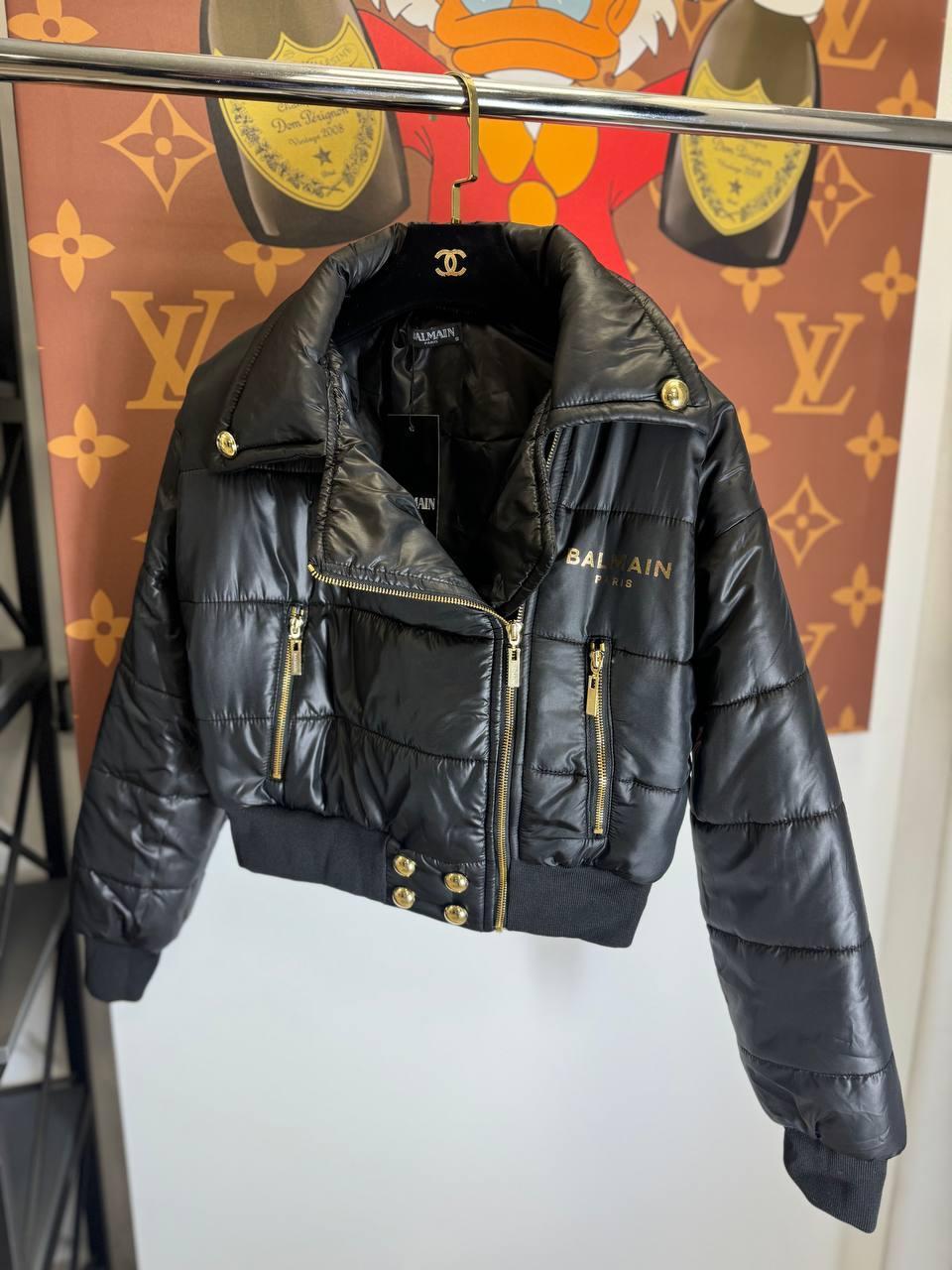Куртка Balmain чорна L (Довжина-49,рукав-57,плечі-63,груди-58)
