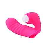 Вібратор на палець з язичком Фуксія, фото 3