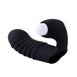 Вібратор на палець з язичком Чорний, фото 7