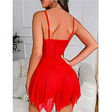 Спокусливий пеньюар червоний — S/M — Еротична білизна, фото 3