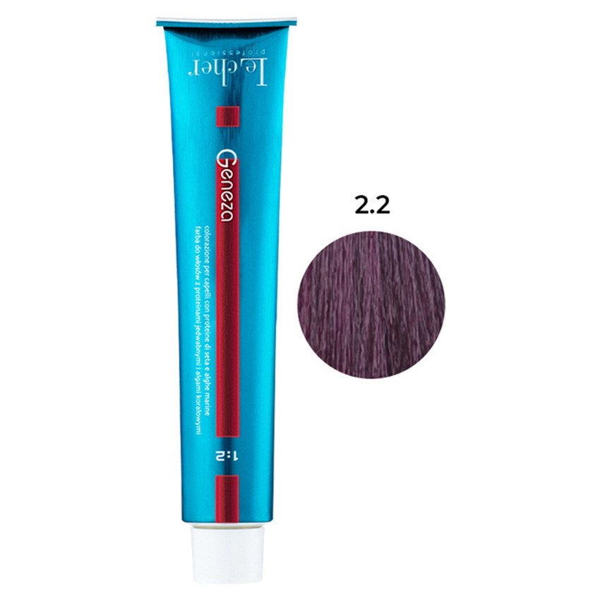 Професійна стійка аміачна крем-фарба для волосся Le Cher Geneza 2,2 (2V) з протеїнами шовку 100 мл