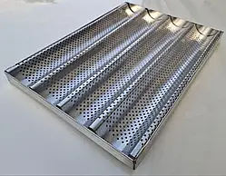 Противень для багетів 460x330 мм для печі UNOX XF023 з 4 хвилями (Україна)