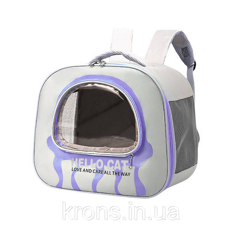 Рюкзак-переноска для тварин кішок і собак Taotaopets 247722 Violet, фото 1